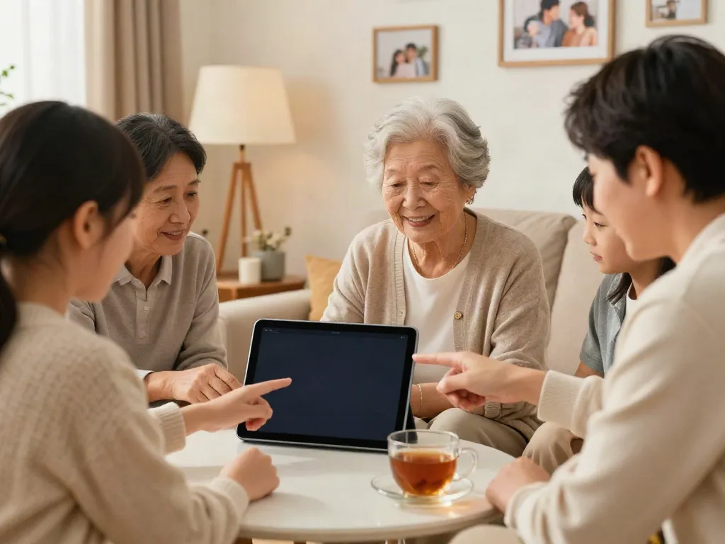 Coordination des soins avec l'application pour parent âgé au sein d'une famille soudée